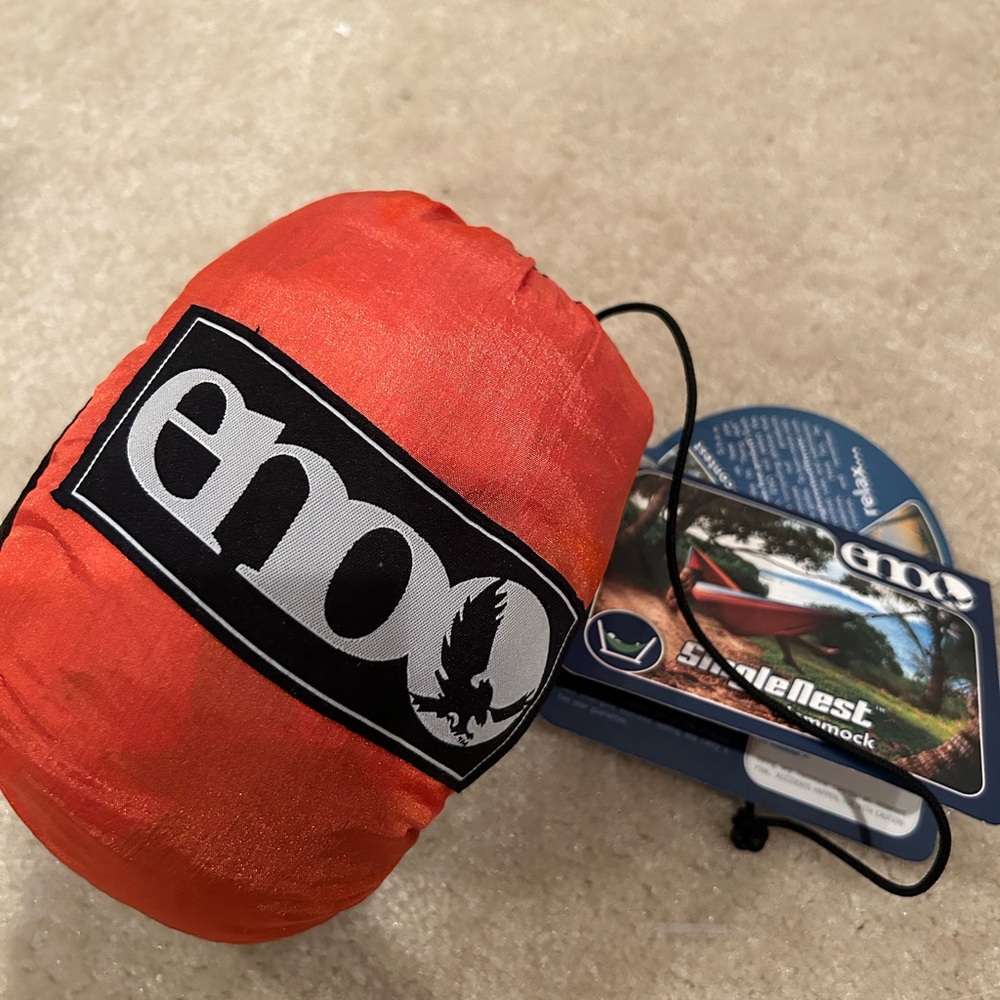 NWT Eno Single Nest Hammock Navy/Orange